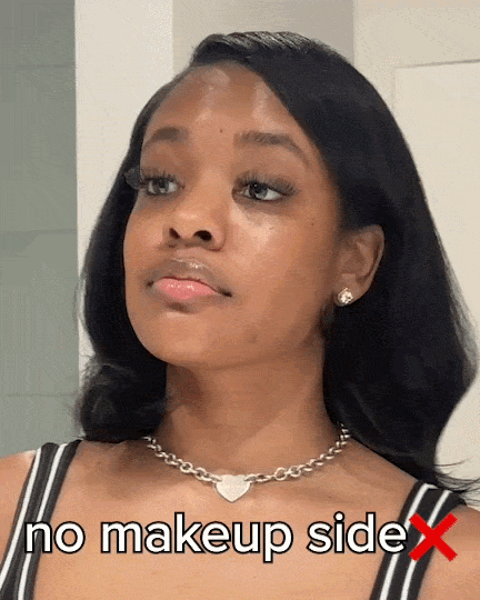 Applying the skin tint balm